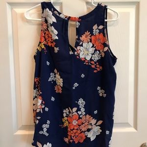 Sleeveless V Neck Blouse